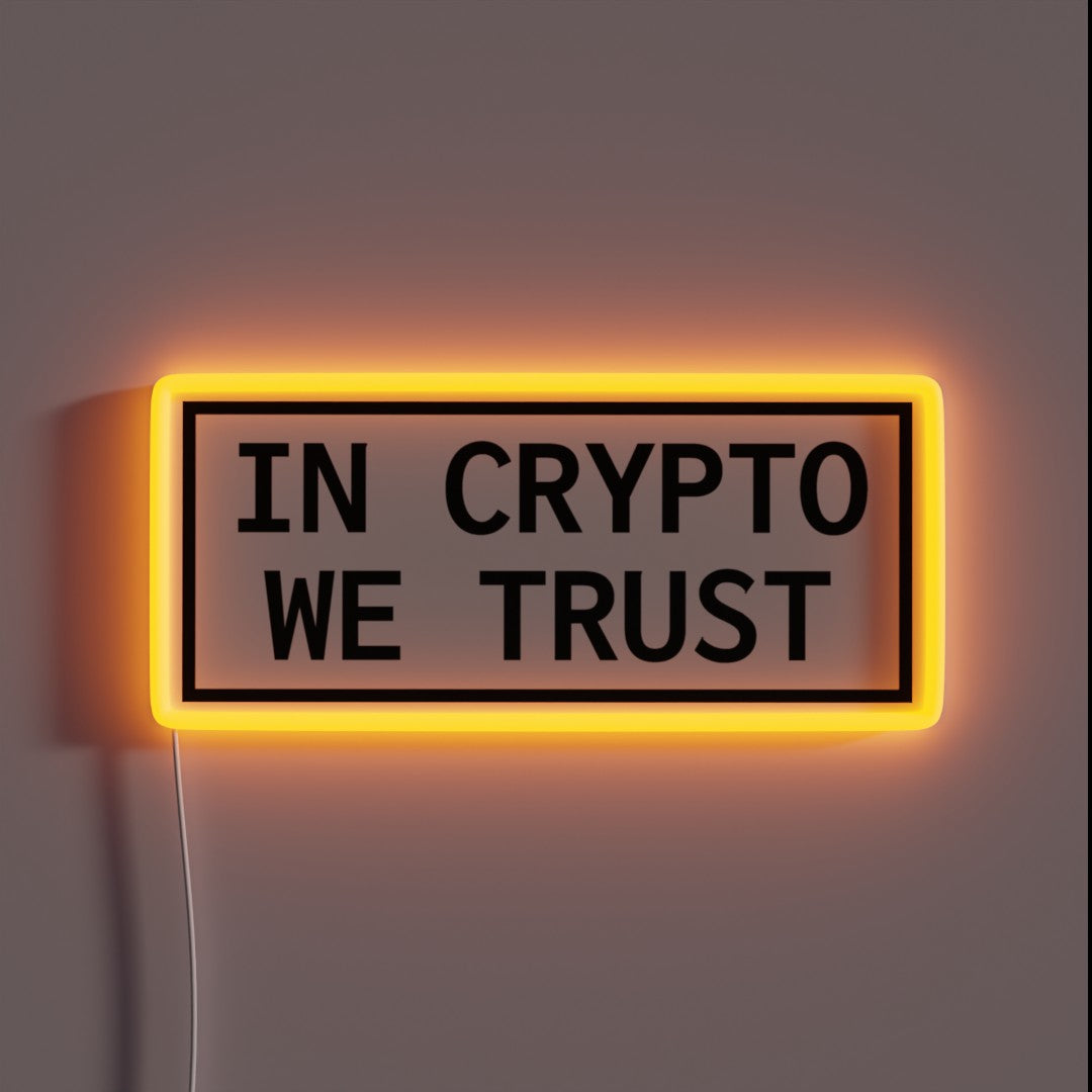 In Crypto We Trust Neon Signs | In Crypto We Trust Led Lights For Sale –  Neon Factory