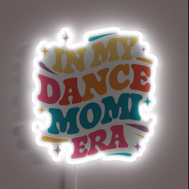 Vintage nostalgic dance mom era inspired colorful neon glow sign