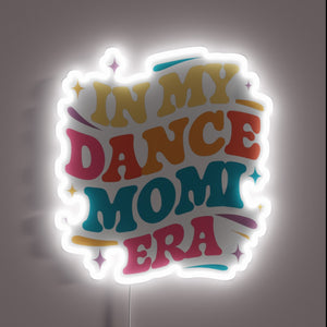 Vintage nostalgic dance mom era inspired colorful neon glow sign