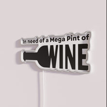 Load image into Gallery viewer, Neon wine bar decor sign with vibrant RGB color scheme.