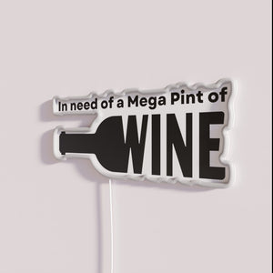 Neon wine bar decor sign with vibrant RGB color scheme.
