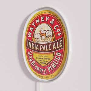 RGB LED Sign Artwork India Pale Ale Beer Label Decoration.