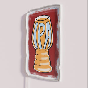 India Pale Ale Neon Bar Sign, Customizable Beer Wall Decor