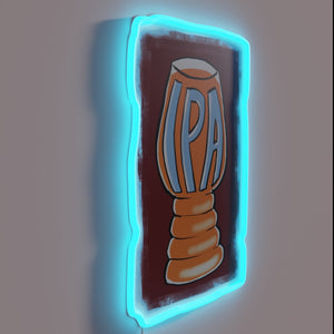 Handcrafted India Pale Ale Bar Sign in Vibrant Neon Colors