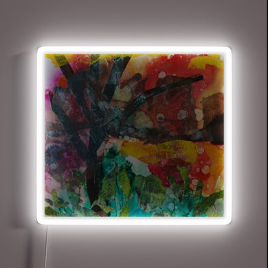 Eye-catching intensity with vibrant color changing RGB neon signs installed.
