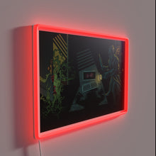 Load image into Gallery viewer, Eye-catching INTRUDER ALERT RGB neon warning sign for security systems.