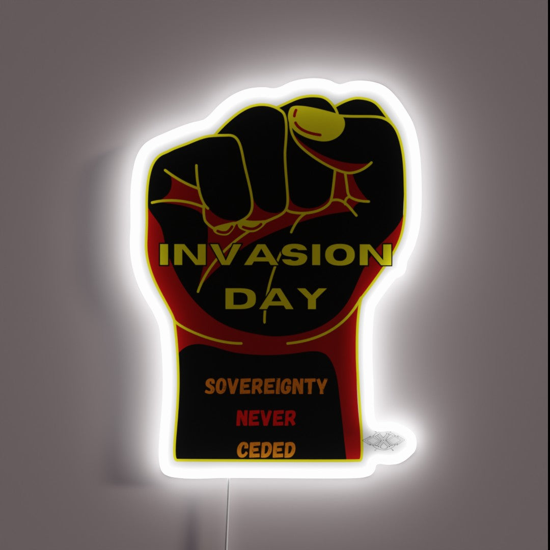 Ceded Invasion Day Sovereignty Never Ceded Rgb Led Sign – Neon Factory
