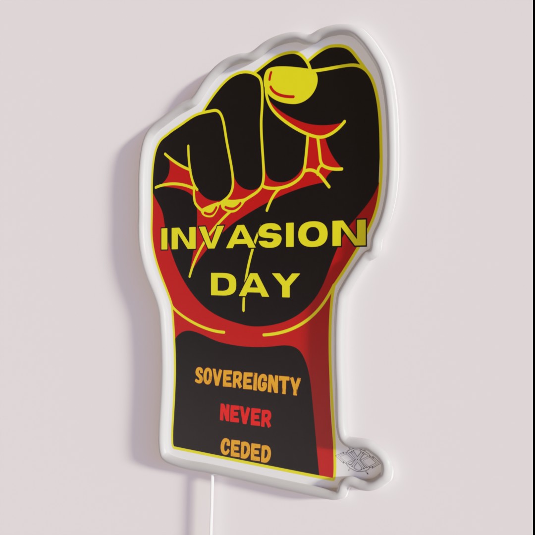 Ceded Invasion Day Sovereignty Never Ceded Rgb Led Sign – Neon Factory