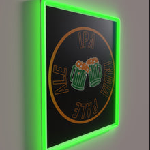 Load image into Gallery viewer, Vibrant LED neon sign featuring a colorful IPA beer logo.