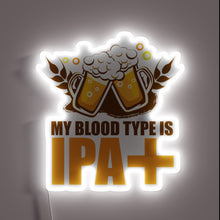 Load image into Gallery viewer, RGB neon glow accentuates unique craft beer lover&#39;s IPA tee.
