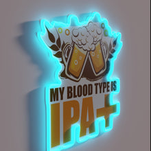 Load image into Gallery viewer, Retro style neon sign featuring IPA craft beer design humor.