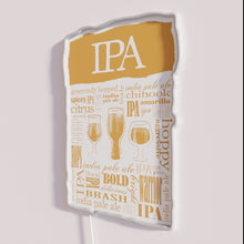 Load image into Gallery viewer, Vibrant Neon India Pale Ale Typography Sign for Craft Beer Enthusiasts