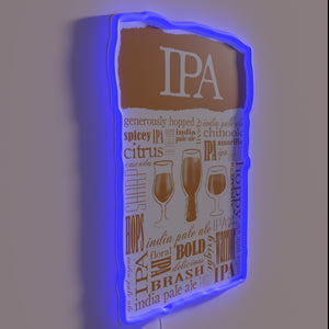 IPA India Pale Ale Typography Neon Sign for Beer Enthusiasts