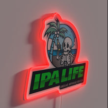 Load image into Gallery viewer, IPA lover&#39;s delight, humorous undead hophead edition neon bar decor sign