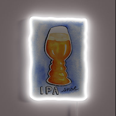 Glowing Neon Sign for IPA Beer Connoisseur's Bar or Home