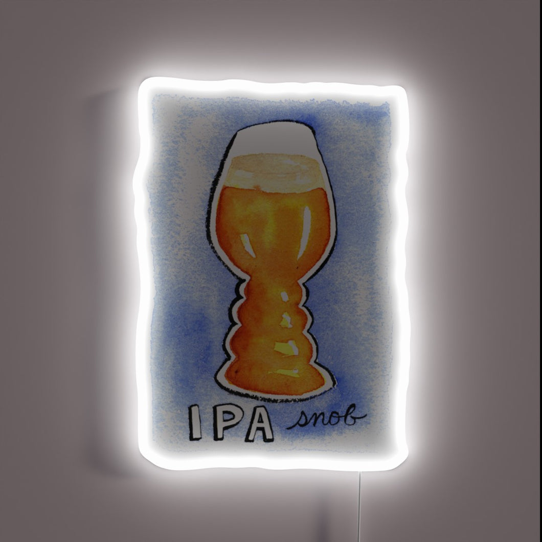 Glowing Neon Sign for IPA Beer Connoisseur's Bar or Home