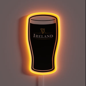 Irish Heritage Sláinte Toasting Sign with Vibrant RGB Neon Lights