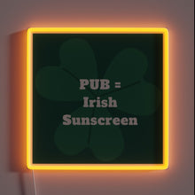 Load image into Gallery viewer, Celebrate Celtic wit and whimsy with this vibrant neon sign