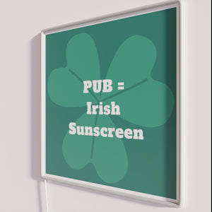 Add whimsical touch with vibrant Irish humor neon light decor