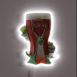 Vibrant Celtic charm: Glow-in-the-dark Irish snail LED neon sign artwork.
