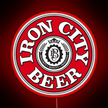 Load image into Gallery viewer, Iron City Beer RGB neon sign red