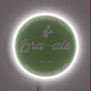 RGB Neon Sign of Israel's Favorite Brew in Modern Style