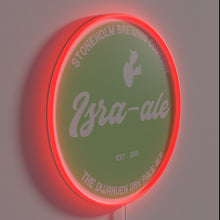 Load image into Gallery viewer, Vintage Israel Ale logo shadow neon lighted beer pub decor.
