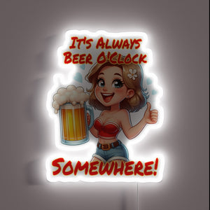 Vibrant Neon Sign: A Fun and Colorful Boozy Reminder Always.