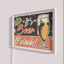 Load image into Gallery viewer, Vibrant LED &#39;It&#39;s Beer O Clock&#39; Neon Bar Sign Illumination