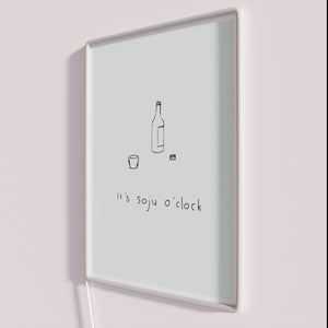 K-Pop Inspired Mint Soju 'It's O'Clock' Neon Light Sign Decoration