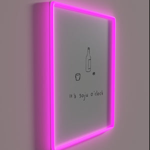 Korean Culture Vibes: Soju O'Clock Mint Neon Sign Decorations