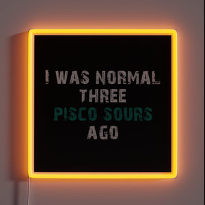 Peruvian-Chilean spirit meets vibrant flair in this bold cocktail sign.