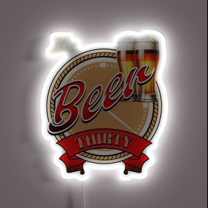 RGB Neon Sign: It's Beer O'Clock in the Garden Bar