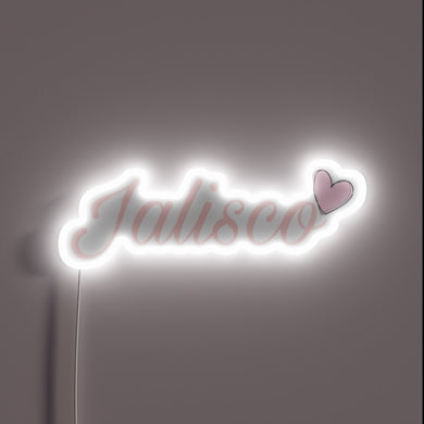 Eye-catching Jalisco state flag inspired RGB neon light display
