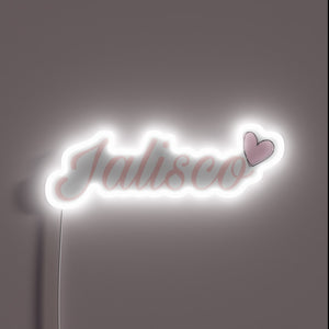 Eye-catching Jalisco state flag inspired RGB neon light display