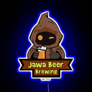 Jawa Beer Brewing Co RGB neon sign blue