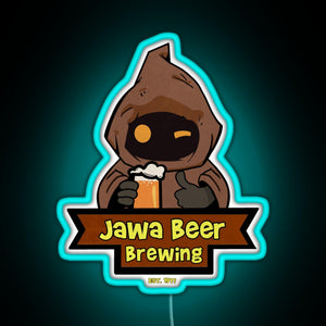 Jawa Beer Brewing Co RGB neon sign lightblue 