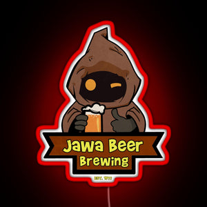 Jawa Beer Brewing Co RGB neon sign red