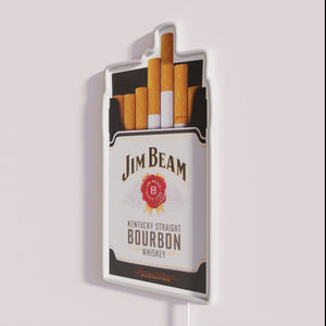 Vibrant Neon Sign for Whiskey and Cigarette Enthusiasts Collectible Decor Item