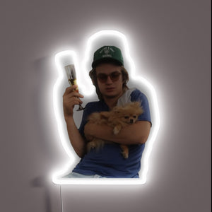 Neon tribute to the Stranger Things heartthrob's iconic spirit animal
