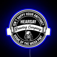 Load image into Gallery viewer, Johnny Depp Hearsay Brewing Company RGB neon sign blue