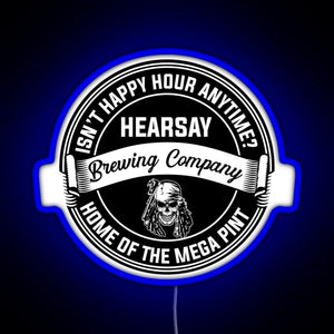 Johnny Depp Hearsay Brewing Company RGB neon sign blue