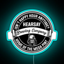 Load image into Gallery viewer, Johnny Depp Hearsay Brewing Company RGB neon sign lightblue 