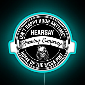 Johnny Depp Hearsay Brewing Company RGB neon sign lightblue 