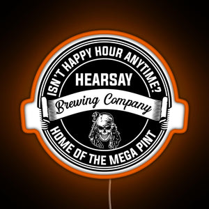 Johnny Depp Hearsay Brewing Company RGB neon sign orange