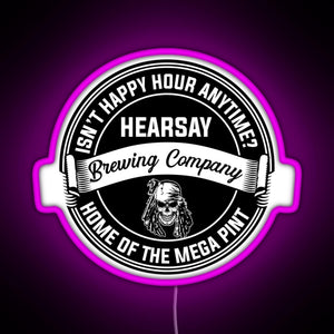 Johnny Depp Hearsay Brewing Company RGB neon sign  pink