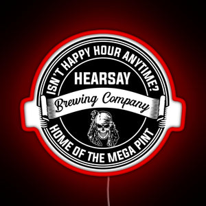 Johnny Depp Hearsay Brewing Company RGB neon sign red