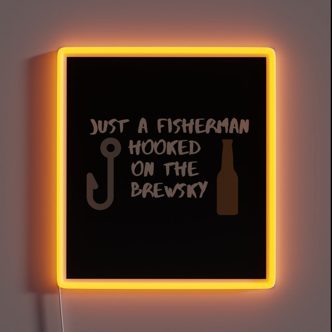 Neon Sign for Beer Lovers and Fishing Enthusiasts Alike