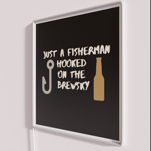 Vibrant RGB Neon Sign Displaying Catchy Beer Lover's Humorous Nautical Theme