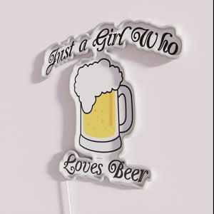 Neon Beer Sign for Girls Who Love Crafted Beverages Home Decor